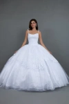 Juliet T1496hw Ball Gown Long 3d Floral Quinceanera Dress In White