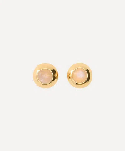 Julietta 18ct Gold-plated Bombe Earrings With Moonstone