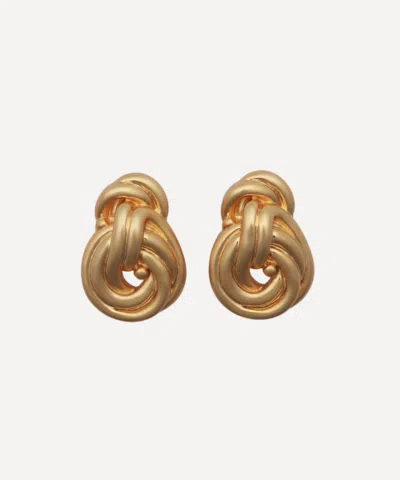 Julietta 24 Gold-plated Knot Stud Earrings