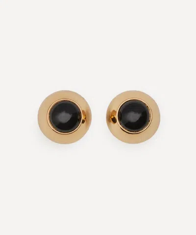 Julietta 24ct Gold-plated Bombe Stud Earrings