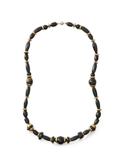 Julietta Ada Beaded Necklace In Black