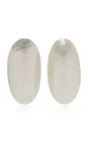 Julietta Ambra Shell Clip-on Earrings In White