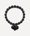 Julietta Amore Bead Necklace In Black