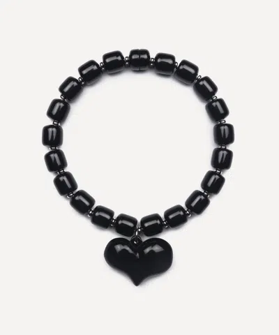 Julietta Amore Bead Necklace In Black