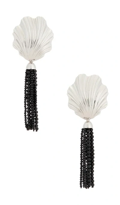 Julietta Aria Earrings In Silver & Black