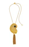 Julietta Aveline 24k Gold-plated Onyx Necklace