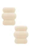 Julietta Barrel Earrings In White