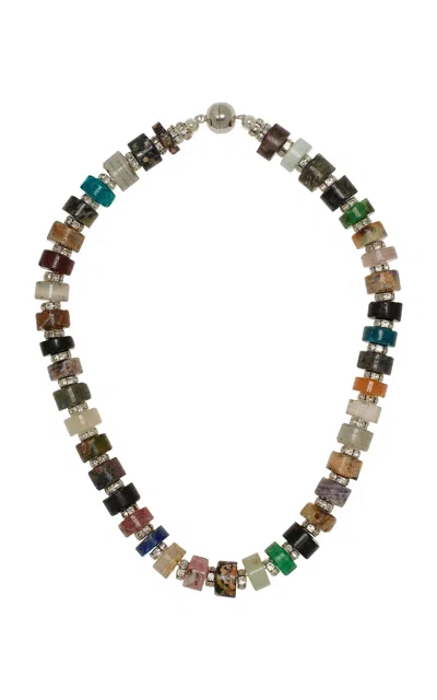 Julietta Cassandre Sterling Silver Stone Beaded Necklace In Multi
