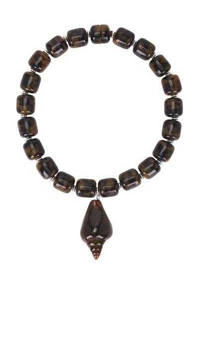 Julietta Concha Necklace In Brown