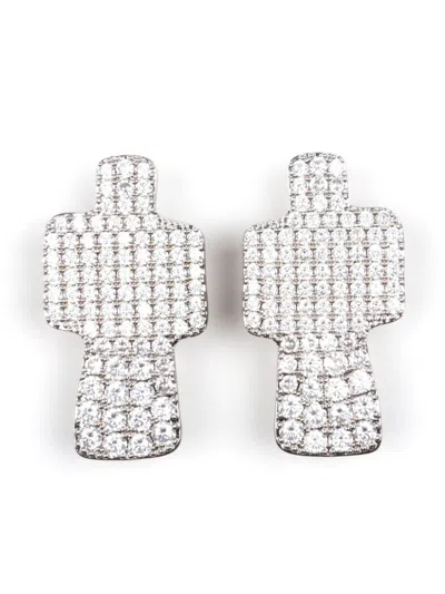 Julietta Crossroads Clip-on Earrings In Silver