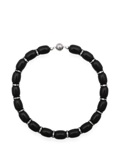 Julietta Donna Crystal-embellished Beaded Necklace In Black