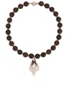 Julietta Eos Necklace In Brown & Silver