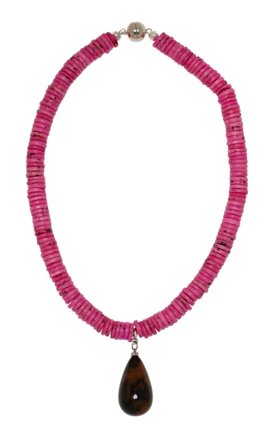Julietta Exclusive Beaded Pendant Necklace In Pink