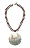Julietta Exclusive Maddalena Beaded Shell Necklace In Brown