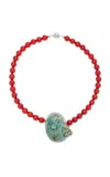 Julietta Exclusive Sardinia Carnelian Shell Necklace In Red
