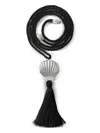 Julietta Éze Shell Tassel Necklace In Black