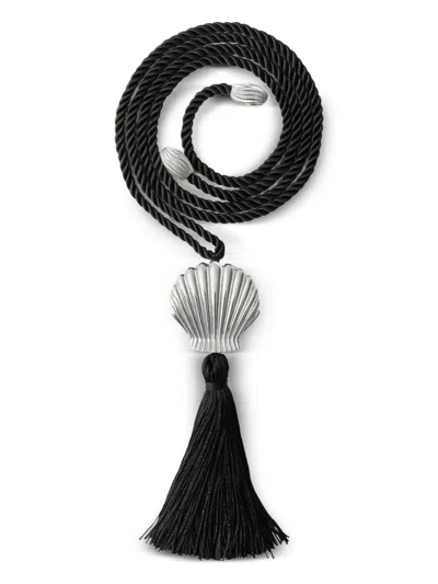 Julietta Éze Shell Tassel Necklace In Black