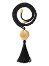 Julietta Éze Shell Tassel Necklace In Black