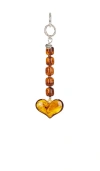 Julietta Heart Bag Charm In Brown