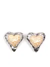 Julietta Heart Clip-on Stud Earrings In Silver