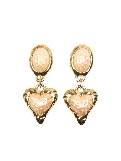 Julietta Heart-shaped Earrings In Gold