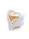 Julietta Heart-shaped Resin Ring In White