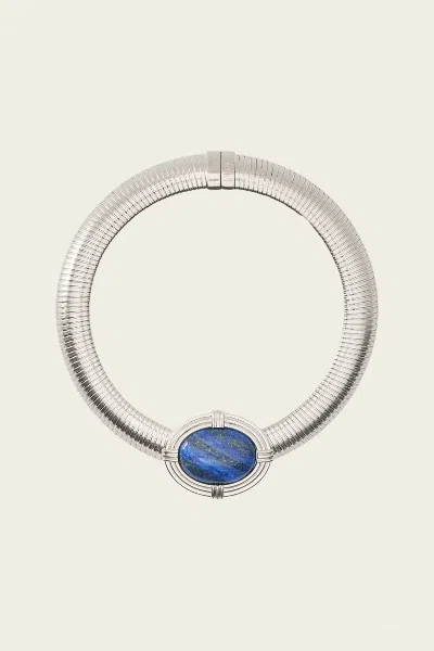 Julietta Hera Necklace In Silver Navy