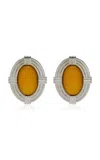 Julietta Hera Rhodium-plated Citrine Earrings In Gold