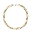 Julietta Heron Glass Collar Necklace In Clear & Multi