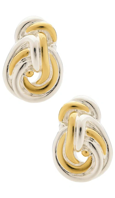 Julietta Knot Earrings In Gold