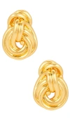 Julietta Knot Earrings In Gold
