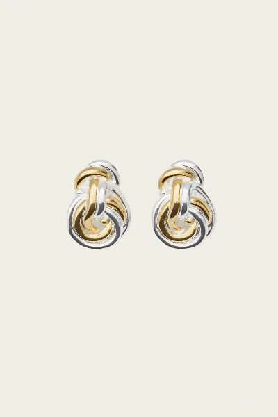 Julietta Knot Earrings In Silver Gold