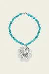 Julietta Leone Necklace In Turquoise Silver