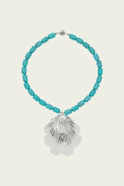 Julietta Leone Necklace In Turquoise Silver