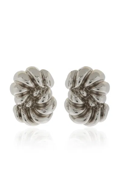 Julietta Loulou Rhodium-plated Earrings In Silver