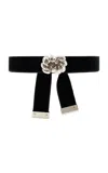 Julietta Loulou Velvet Choker In Black