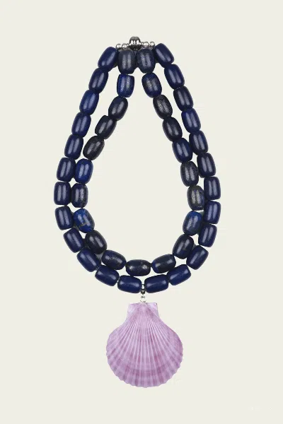 Julietta Luma Necklace In Navy Lilac