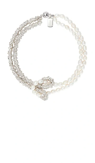 Julietta Minetta Necklace In 银色，珠光色