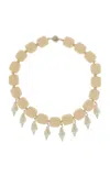 Julietta Odeon Sterling Silver-plated Resin Necklace In Gold