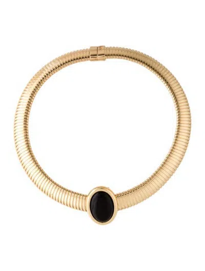 Pre-owned Julietta Opyum Collar Necklace, 19" In Multicolor
