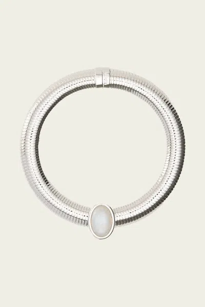 Julietta Opyum Necklace In Silver White In Multi