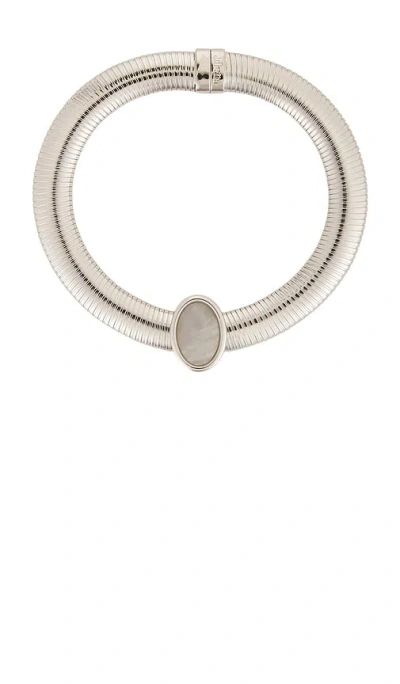 Julietta Opyum Necklace In Silver & White
