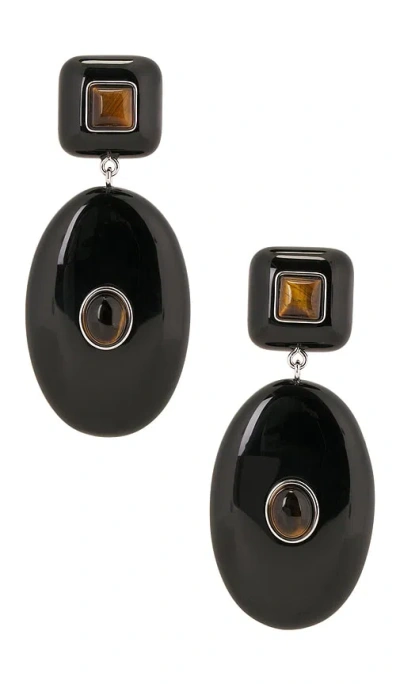 Julietta Pantheon Earrings In Black & Brown