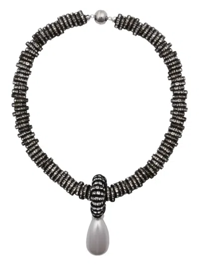 Julietta Pearl-drop Necklace In Brown