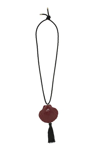 Julietta Pillar Shell Necklace In Black