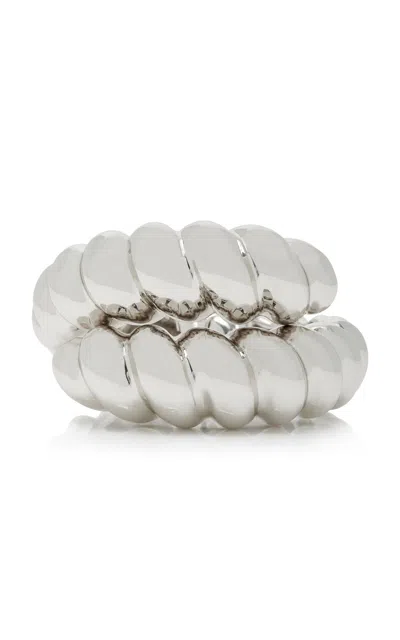 Julietta Rhonda Rhodium-plated Cuff In Silver