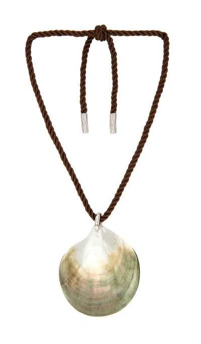 Julietta Shell Necklace In Brown