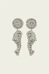 Julietta Sirena Earrings In Silver In White