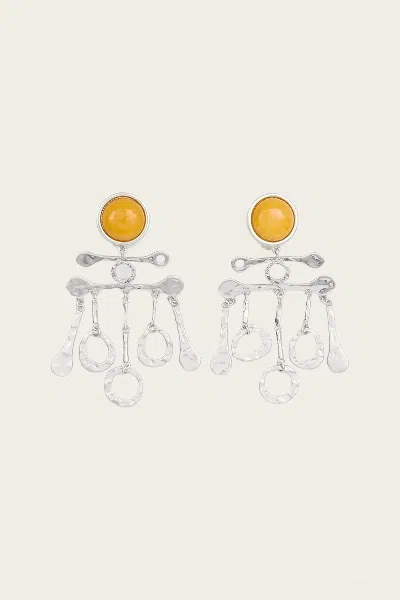 Julietta Valette Earrings In Silver Yellow
