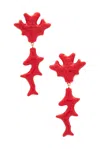 Julietta Women's Coral Earrings In Red In Red